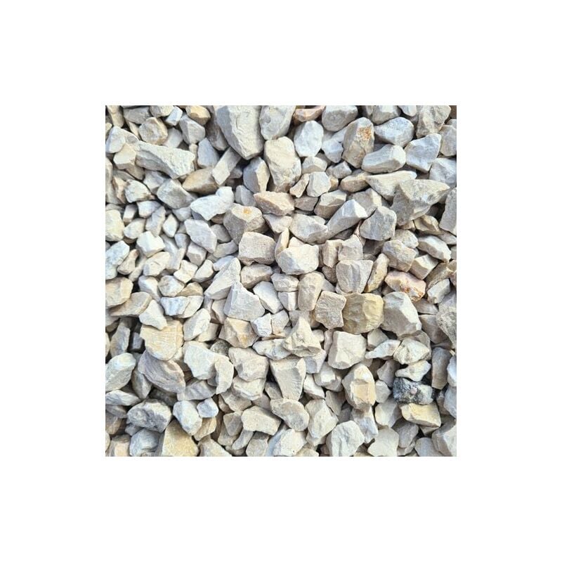 King Matériaux - pack 2M² : Gravier Blanc 6/16 - 5 sacs +/- 20 kg = 100 kg