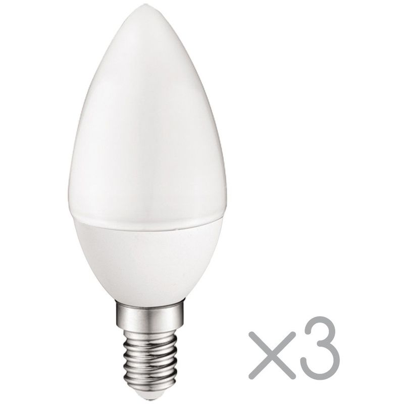 Wonderlamp - Pack 3 Bombillas led E14 vela 5.2W (Luz fría)