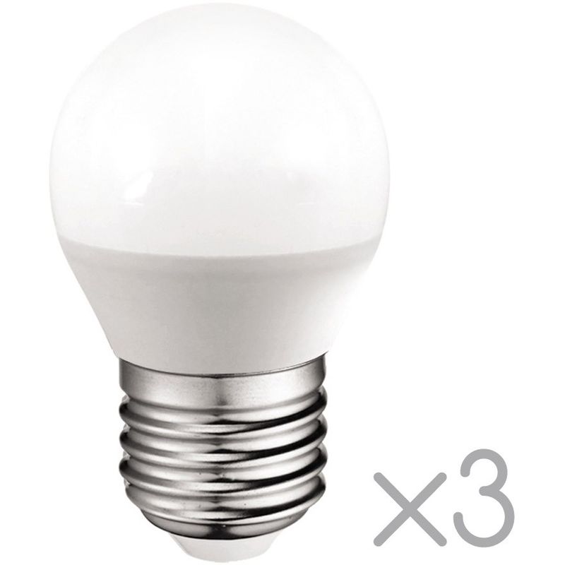 Pack 3 Bombillas led esférica E27 5.2W (Luz neutra)