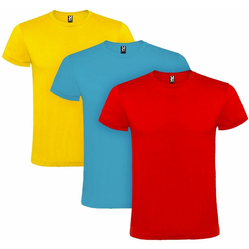 

Pack 3 Camisetas Algodón Colores Manga Corta 150G Algodón