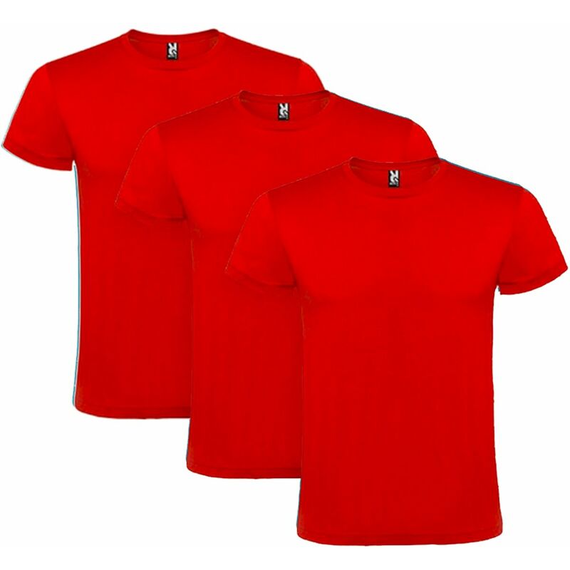 

PACK 3 CAMISETAS ALGODÓN COLORES MANGA CORTA 150G ALGODÓN Rojo S