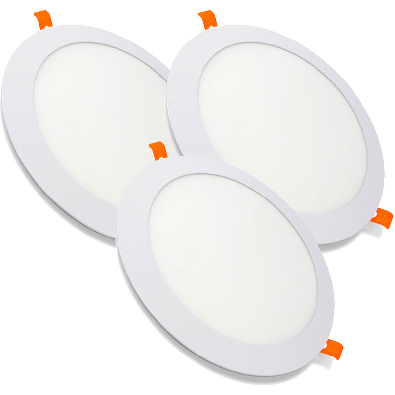 

Pack 3 Downlight LED Redondo Extrafino Encastrar ECOMAX 20W 6000K Blanco Frío