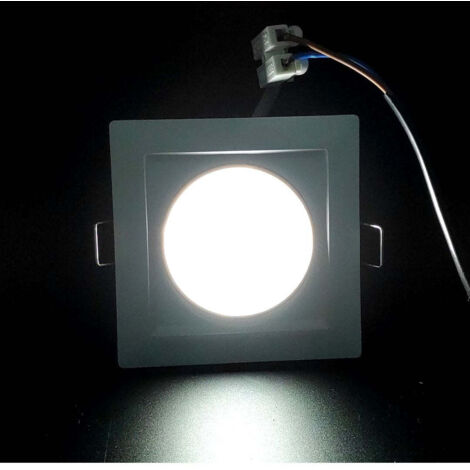 Pack 3 Downlights Led Cuadrado Empotrable Orientable 8w 3000K - 6000K