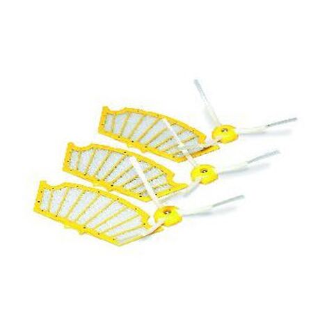 PACK 3 FILTRES ET 3 BROSSES LATERALES POUR PETIT ELECTROMENAGER IROBOT - ACC240