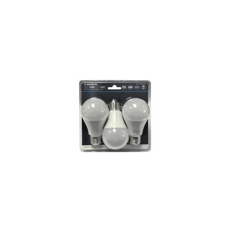 

Pack 3 Lamparas Esferica Led 10W E-27 Calida