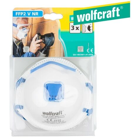 Wolfcraft Mascarilla antipolvo (FFP2, 3 ud.)