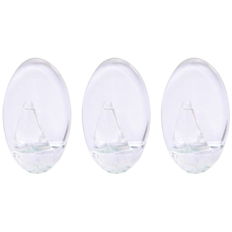 

Pack 3 Perchas adhesivas Transparentes