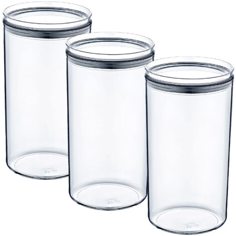 Pack 3 Recipientes Herméticos para Alimentos Grandes Redondos Ø10.5x19cm 7house