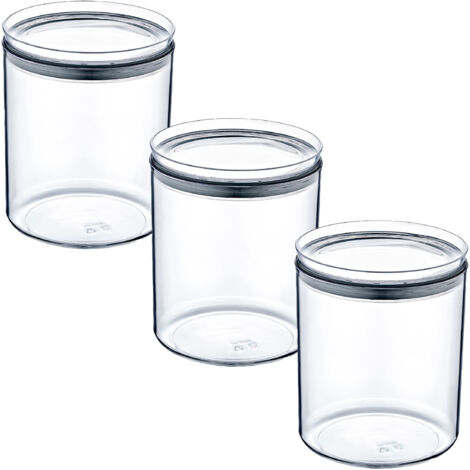 Pack 3 Recipientes Herméticos para Alimentos Medianos Redondos Ø10.5x13cm 7house