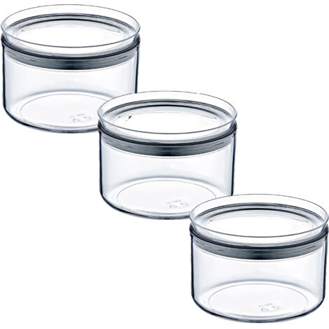 Pack 3 Recipientes Herméticos para Alimentos Pequeño Redondo Ø10.5x7.5cm 7house
