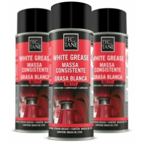 Pack 3 spray grasa litio blanca resistente a temperaturas -30C +120C 400 ml