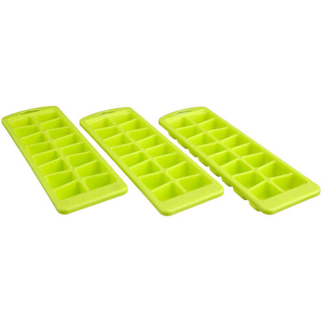 Pack 3 Stück Eiswürfelschalen in verschiedenen Farben 25x8,5x3,7 cm