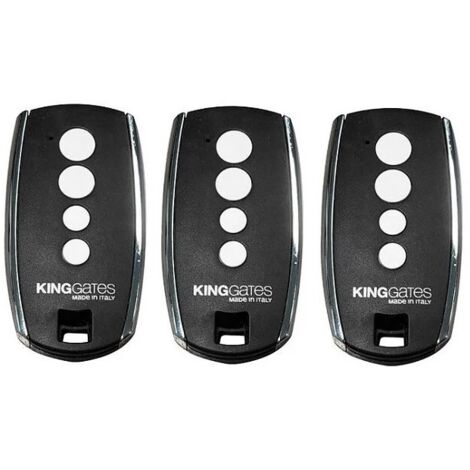 PACK 3 Télécommandes STYLO 4K - KING GATES - Emetteur Radio Rolling Code 433.92 MHz à 4 canaux