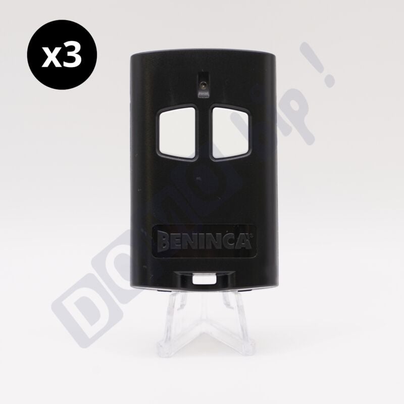Beninca TO.GO 2 A – Lot de 3 télécommandes 2 canaux 433,92 MHz pour portail/garage – Codage ARC – Compatible ONE.2WO / ONE.2WB / ONE.2WI / ONE.4WB