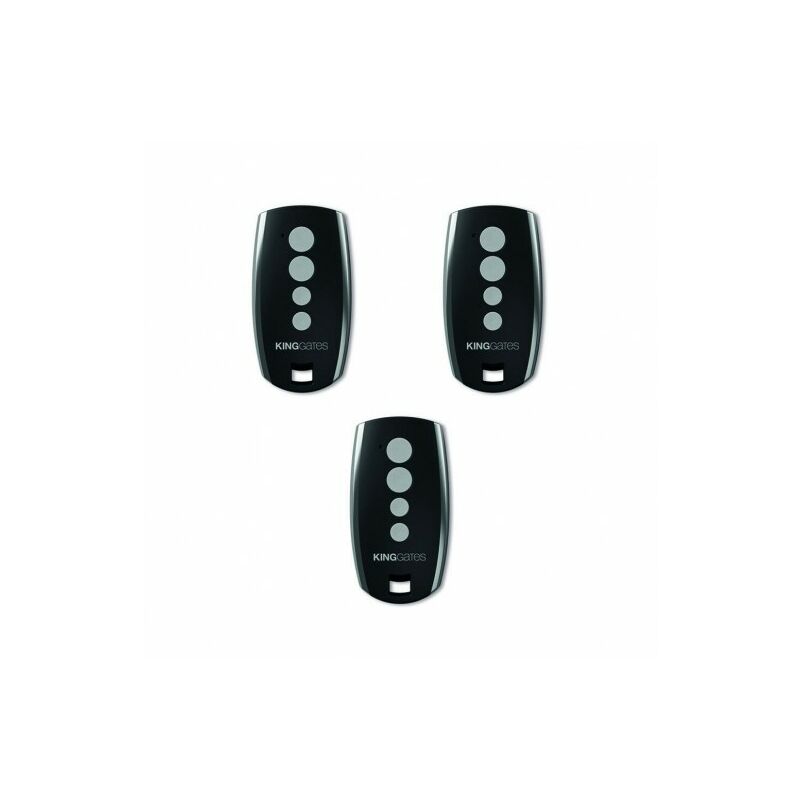 ME - Pack 3 Télécommandes portail e tteur Radio King-Gates Stylo 4 Noire KVASTY4A - 433.92 MHz