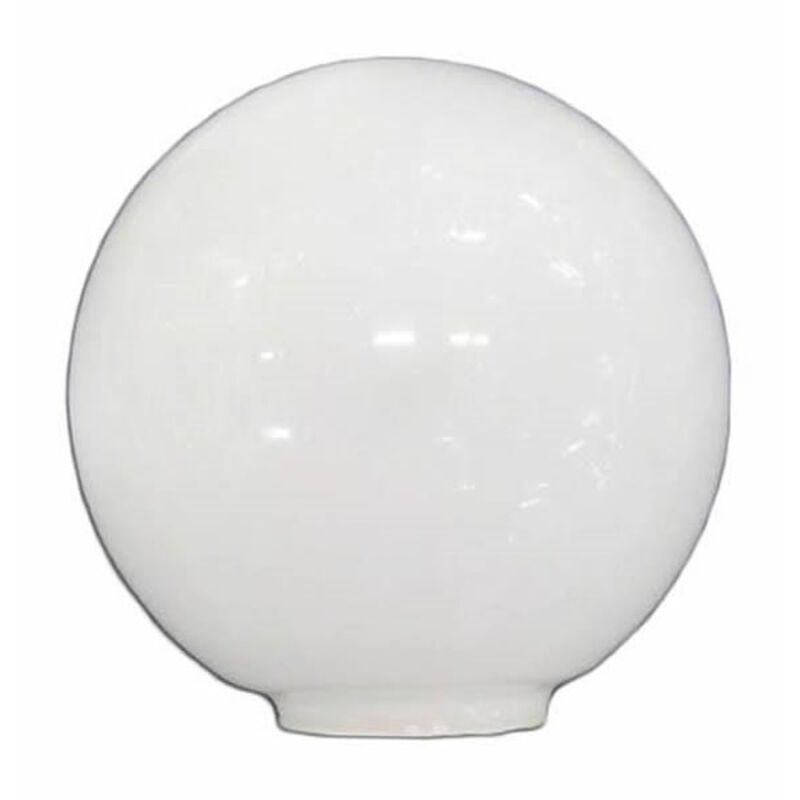 Pack 3 Abat-jour boule verre opale 14 cm bouche 5cm