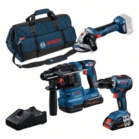 Pack 3 Werkzeuge 18V GSR 18V-55 + GWS 18V-7 + GBH 18V-22 - BOSCH - 0615A50035