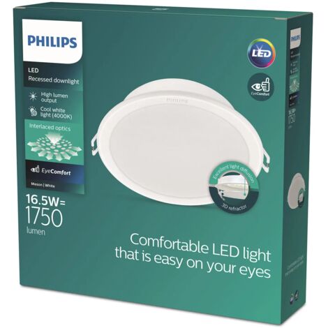 Pack 3pcs Downlight Meson Couleur Blanc, 5,5w, 550im. Philips