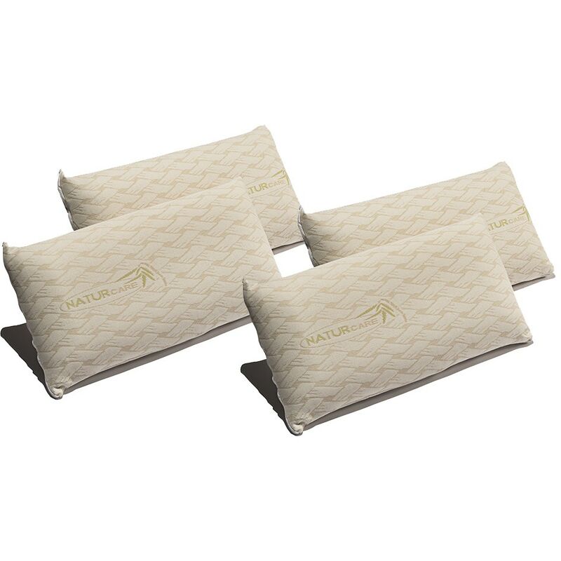 

Pack 4 Almohadas Visco Natur Care 75 cm Firmeza Media - Núcleo de Viscoelástica - Desenfundable - Color Beige