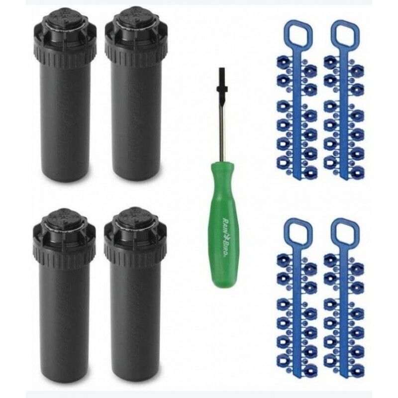 

Suinga - Pack 4 Aspersores Rain Bird 5004-PC 3/4', Alcance 7,6 a 15,2 m + Accesorioss