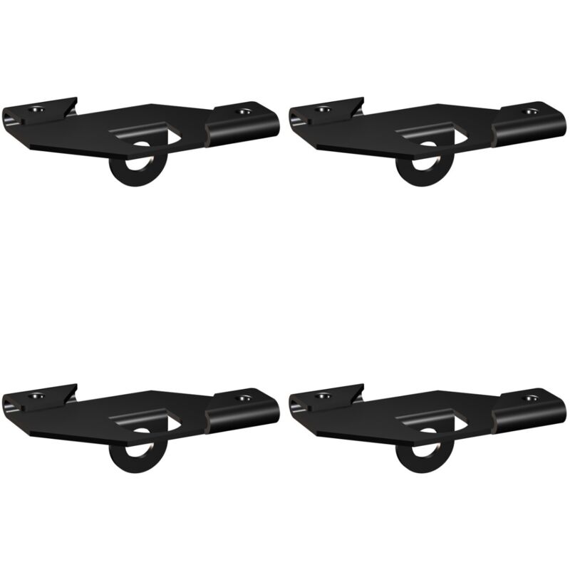 Pack 4 attaches faux plafond noir 24 mm - suspension de câble acier a boucle