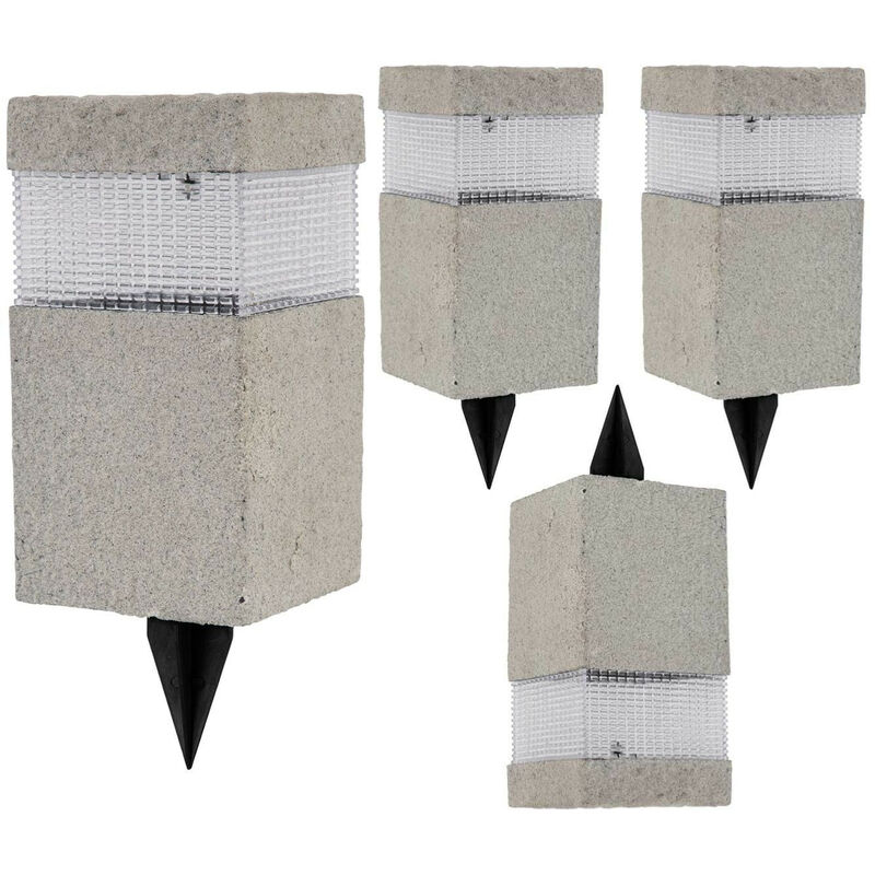 

Pack 4 Balizas Solares LED Exterior Prisma Gris 6000K 7hSevenOn Outdoor