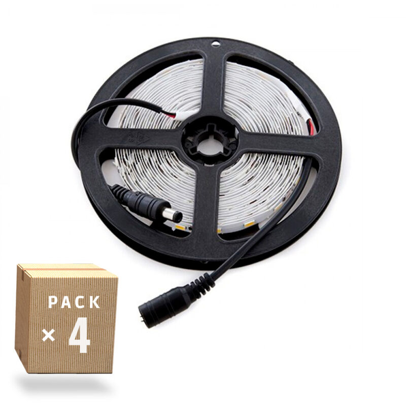Pack 4 Bandes led 72W 4200Lm 6000ºK 300 x SMD5050 12VDC x5M 40 000H [PL219009W-PK4-AP]