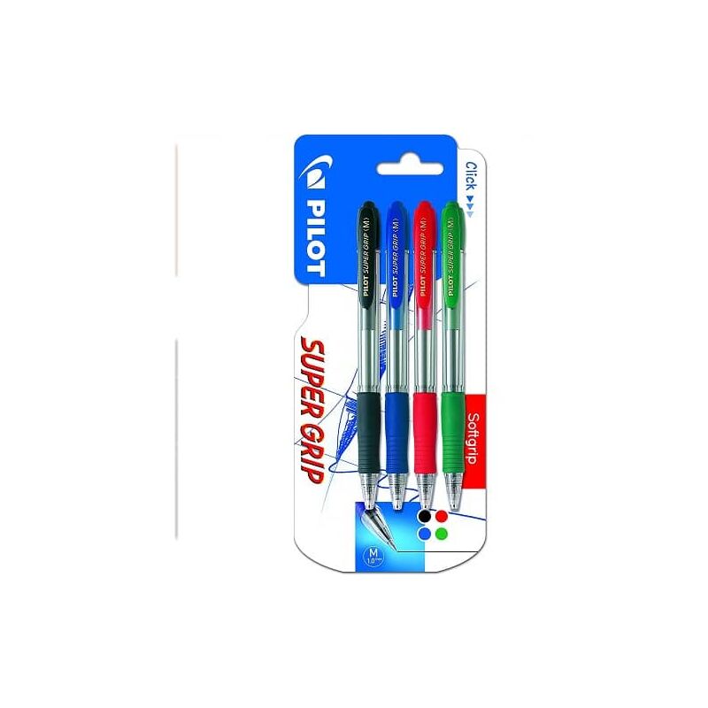 

Pack 4 blister boligrafos Super Grip Multicolor - Pilot