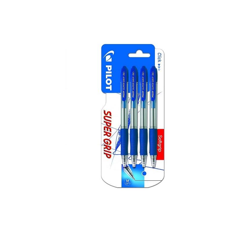 

Pack 4 boligrafos Super Grip blister Azul - Pilot