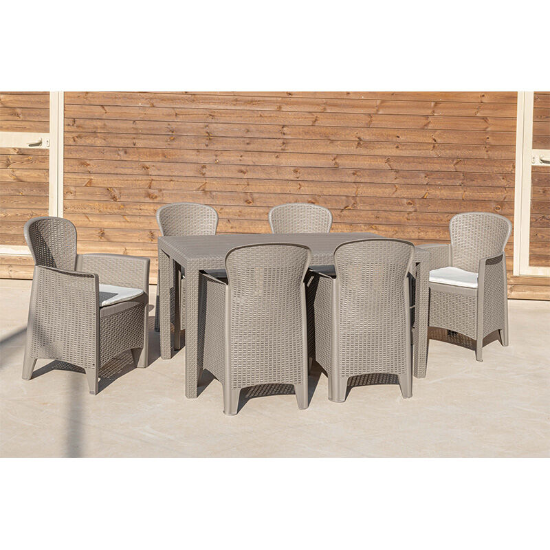 

Pack 4 Cojines Monobloc Alto - rayas amarillo blanco