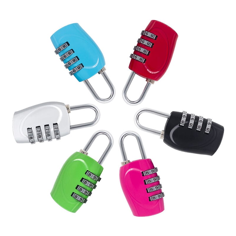 Image of ZVD - Pack 4 Digit Travel Security Combination Padlocks with Alloy Body for Travel Bags, Suitcases, Lockers, Gym, Bike Locks