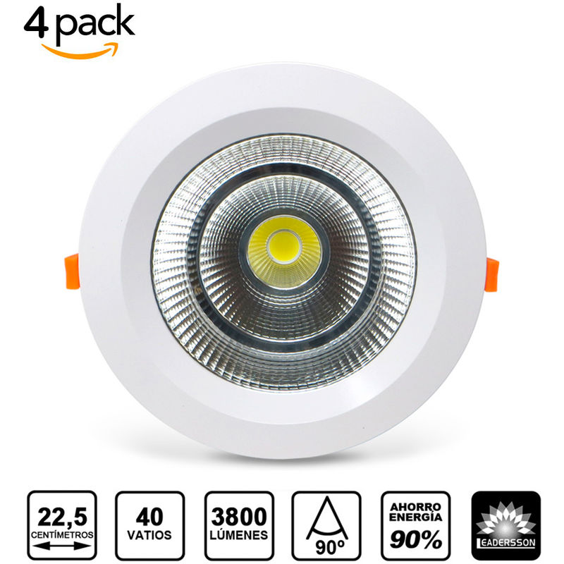 

Pack 4 Downlight LED Redondo SUNT 40W con 3800 Lm. 6000K Blanco Frío