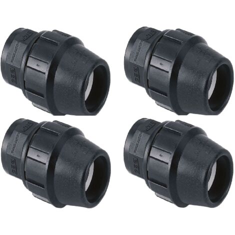 Pack 4 Enlace Hembra Polietileno 25mm x 3/4'' para Tuberia de polietileno 25 mm  Enlace rosca Hembra 25 Aenor  Conector riego