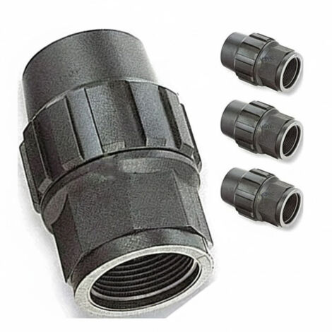Pack 4 Enlace Hembra Polietileno 75mm x 2 1/2'' para Tuberia de polietileno 75mm  Enlace rosca Hembra 75 Aenor  Conector riego