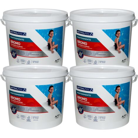 Pack 4 envases Bromo en tabletas de 20 gr., 5 kg. AstralPool