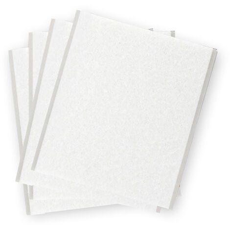 PACK 4 FIELTROS BLANCO SINTETICOS ADHESIVOS 100x85mm PLASFIX INOFIX