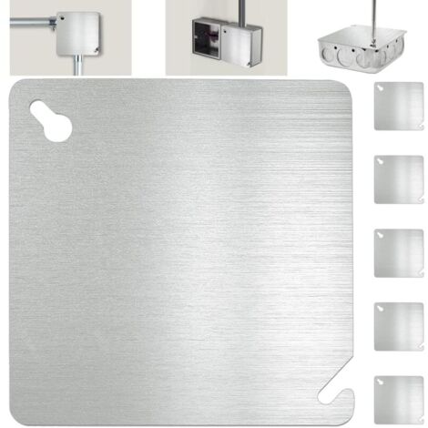 Pack 4 Inch Metal Electrical Junction Box Covers - 4 x 4 Inch Heavy Duty Flat Square Electrical Panel Plate MUMU
