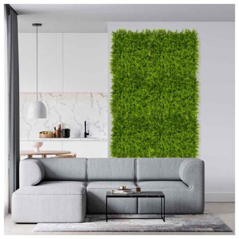 Pack 4 Jardin Vertical Silvestre 50x50 cm  Planta Artificial  Decoración Pared Interior Exterior  Jardines Verticales
