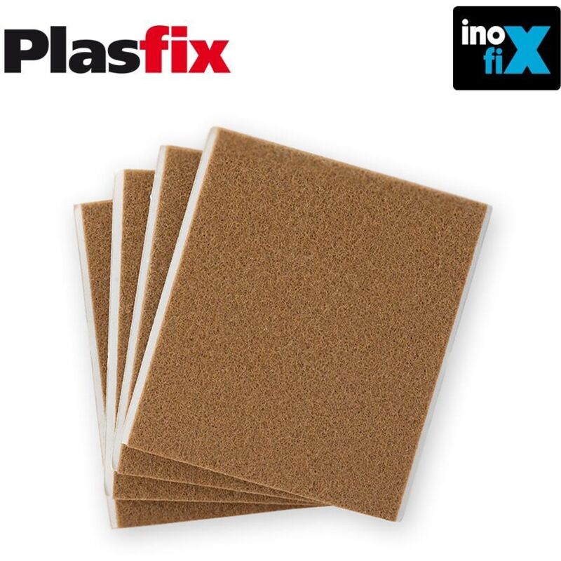 Inofix - Packung Mit 4 Selbstklebenden Synthetischen Braunen Filzen 100 X 85 Mm Plasfix
