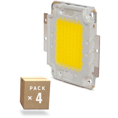 Pack 4 LEDs High Power 50W 5000Lm 6000ºK COB30 50.000H [CH-LED-50W-30MIL-CW-PK4-AP]