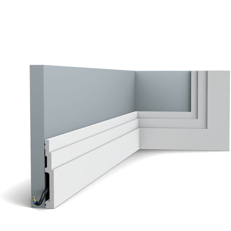 Orac - SX180 Plinthe Decor - 12x1,6x200cm (h x p x l) - plinthe décorative polymère a l unité