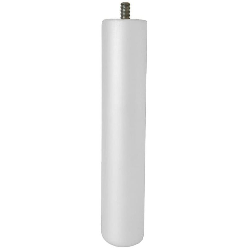 

Pack 4 Patas cilíndricas Blanca para SOMIER o Base TAPIZADA con Rosca. Altura 25cm.