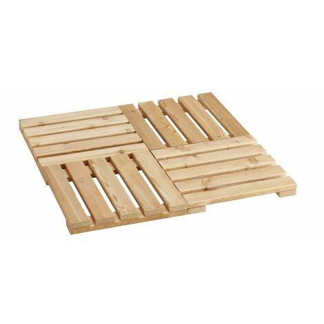 Pack 4 Pcs Carrelage Mélèze Dim 34X34X H4 cm Moose