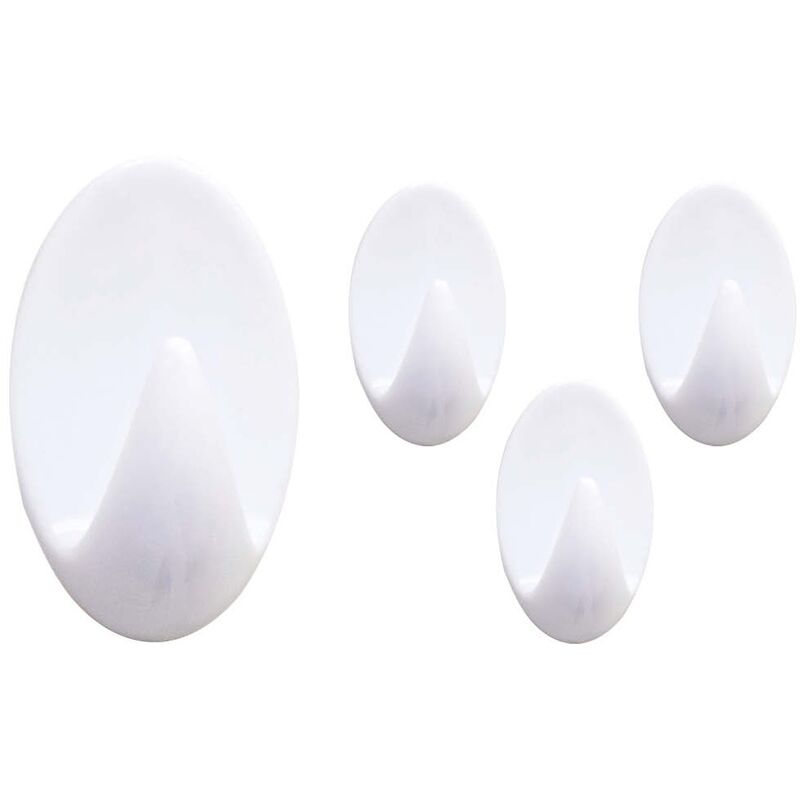 

Pack 4 Perchas adhesivas Blancas
