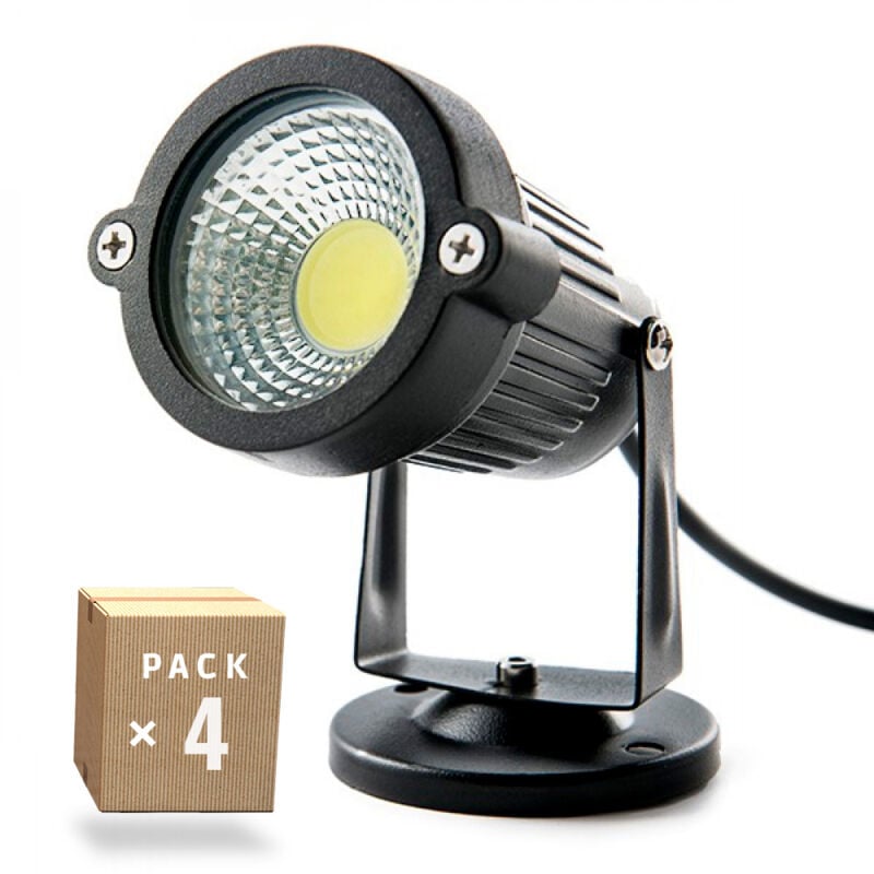 Pack de 4 Spots de Jardin led 5W 450Lm 6000ºK 40 000H [SL-SL-C12-5W-CW-PK4-AP]