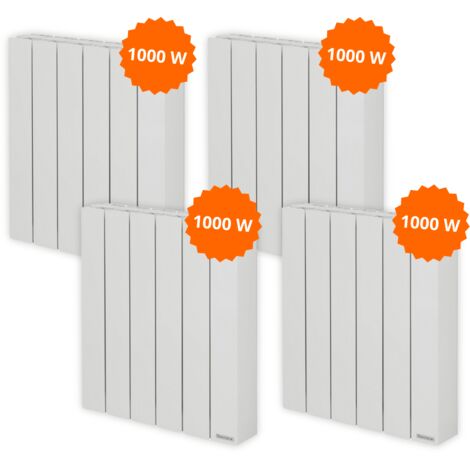 Pack 4 radiateurs électriques 1000 W Baléares 2 Thermor