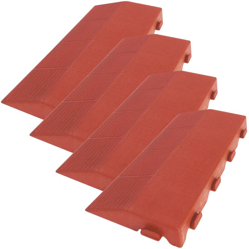 

Wellhome - Pack 4 remates de 39x20,5x4,8 cm acabado Macho, finalización suelo COMBI Terracota