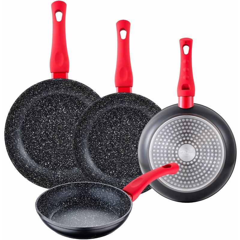 

San Ignacio - Pack 4 sartenes Energy Ø18-22-24-26 cm, aluminio forjado, negro
