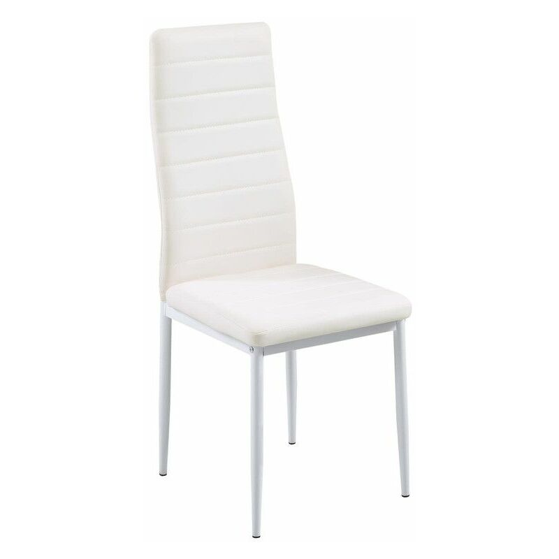 Pack 6 sillas C-05 blanco, poli piel y estructura metalica excelente relación calidad precio transformará la decoración de tu hogar aportando