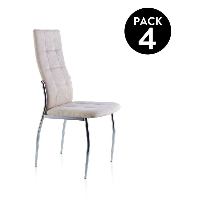 

Abecedario - Pack 4 sillas de comedor DianaTejido - Beige